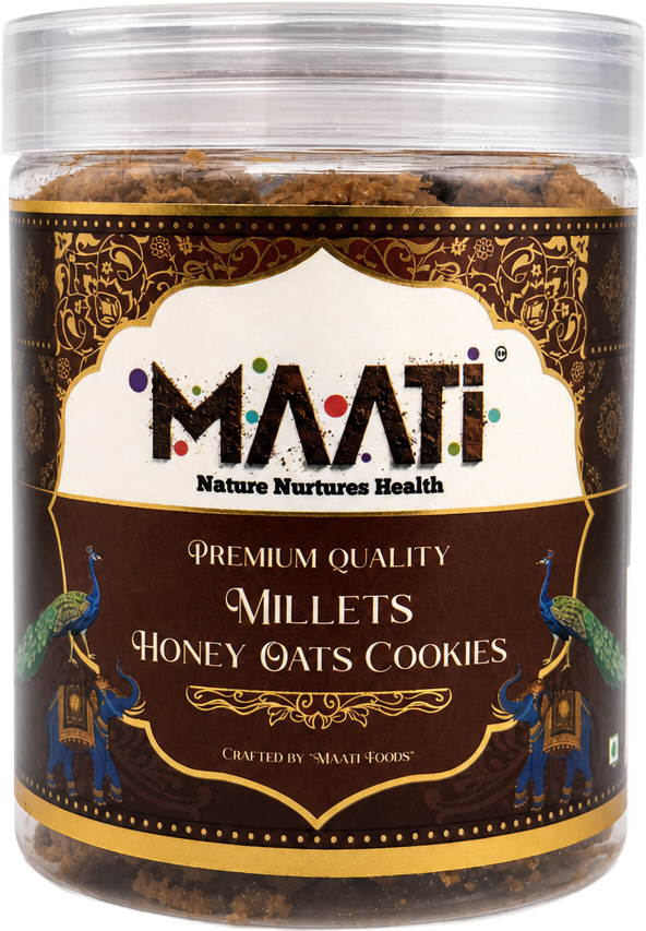 Maati Honey Oats millet cookies jar